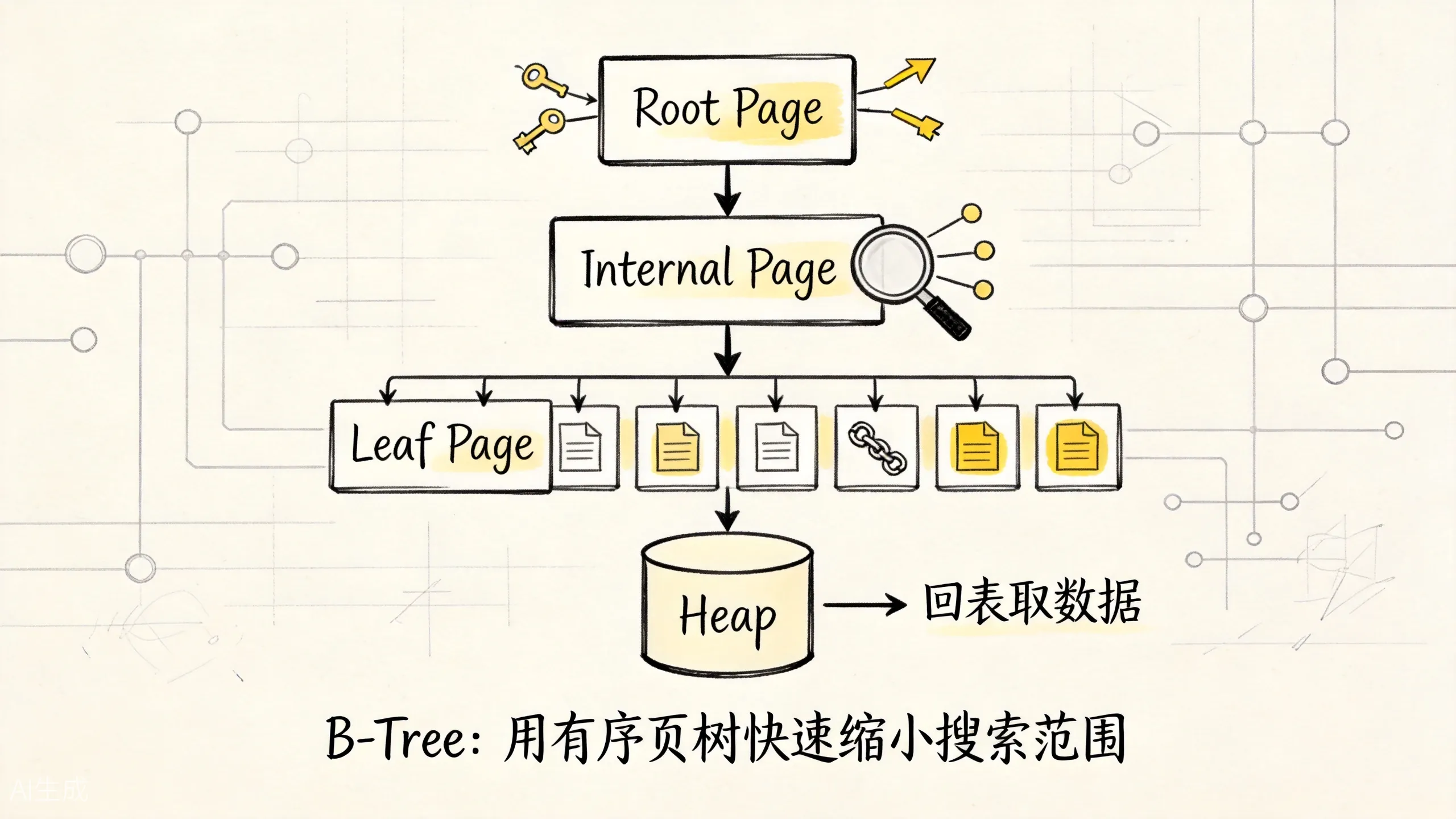 PostgreSQL B-Tree 索引的页层次结构