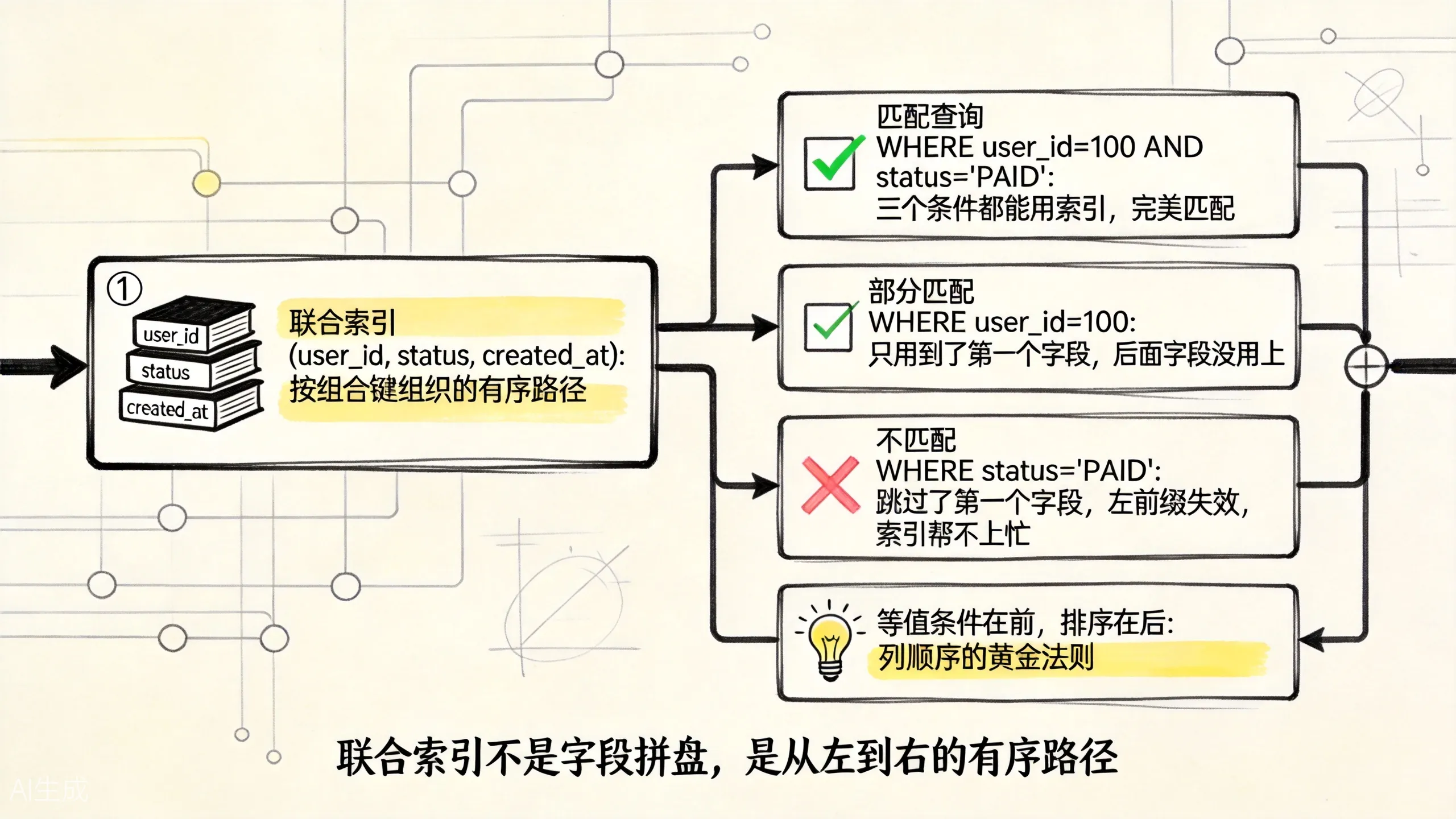 联合索引的左前缀匹配原理