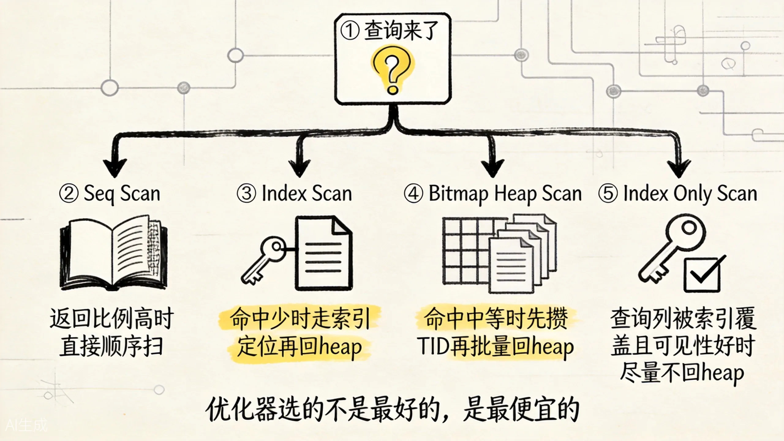 PostgreSQL 四种扫描方式的选择决策
