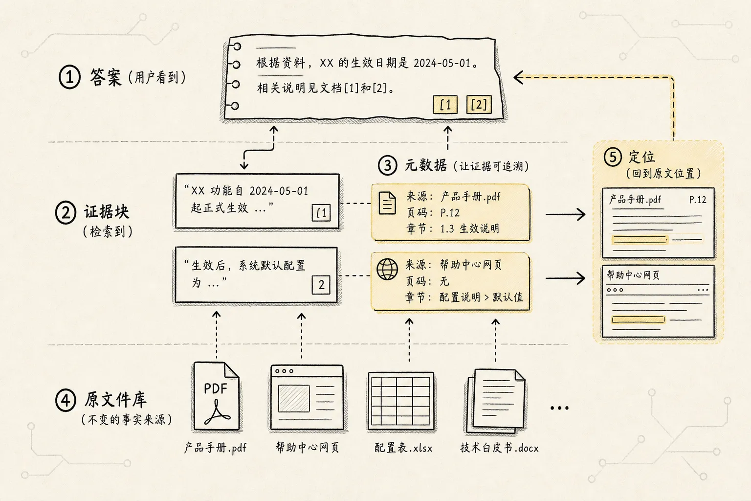 数据导入 手绘图 4：元数据让答案回到原文
