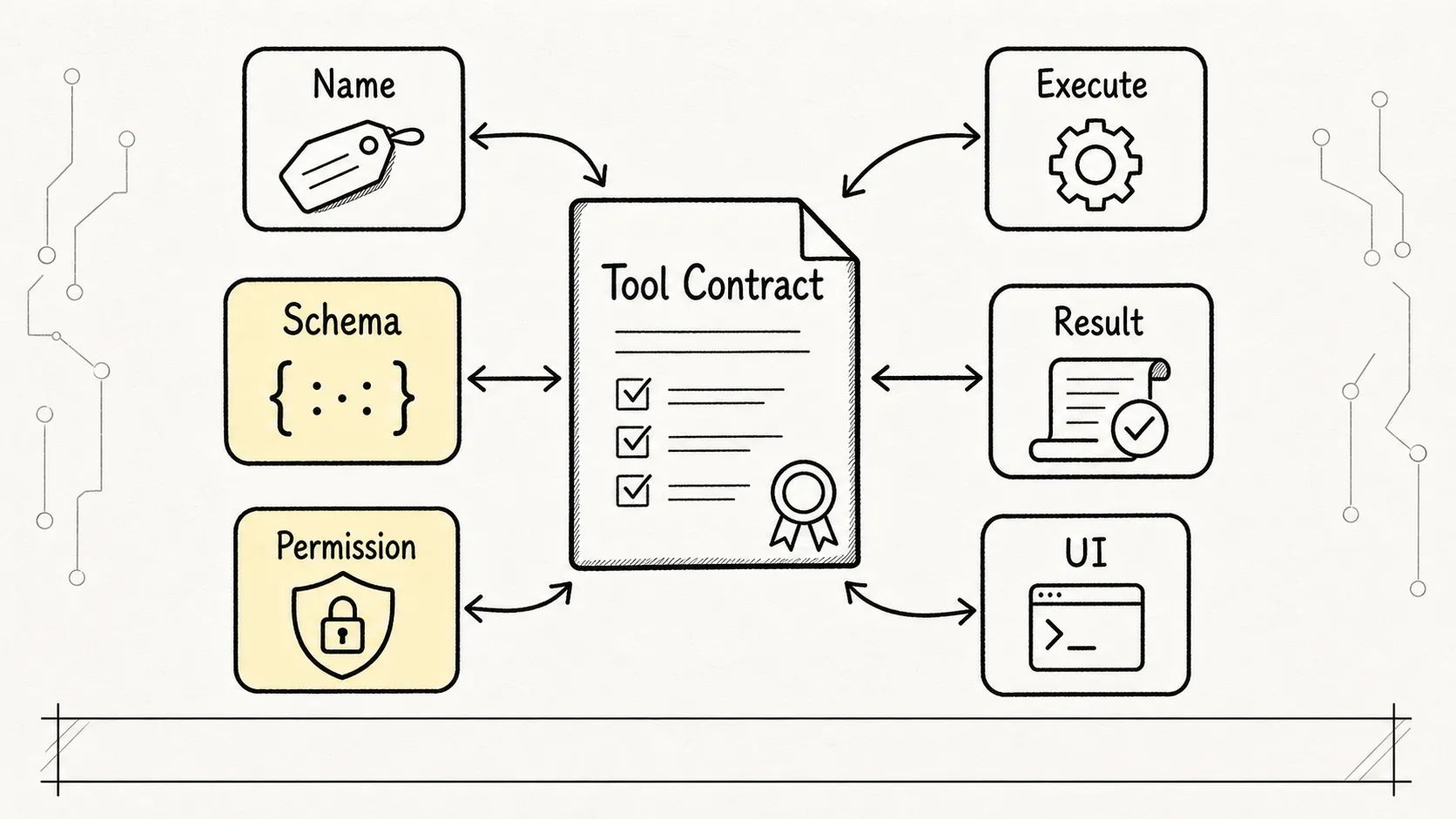 05.0 Core Mechanism - Tools Hand-drawn Figure 1: Tool.ts is the runtime contract