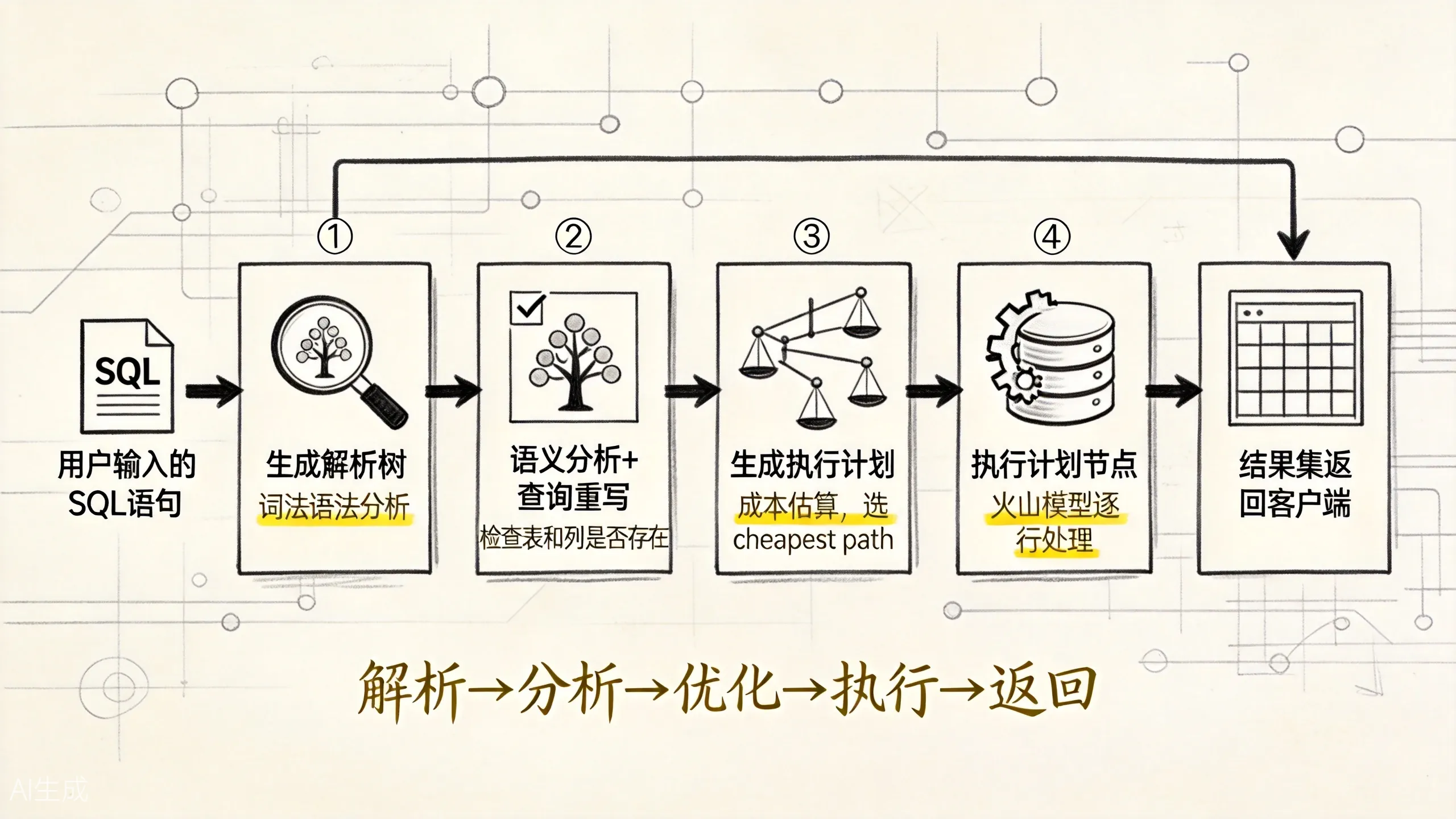 PostgreSQL 执行流程的五个阶段